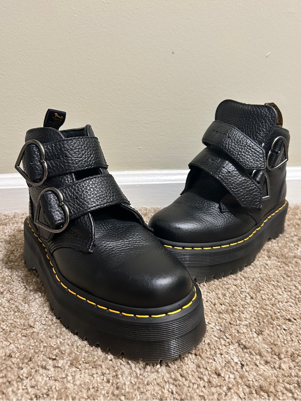 Dr. Martens Devon Heart Leather Platform Boots